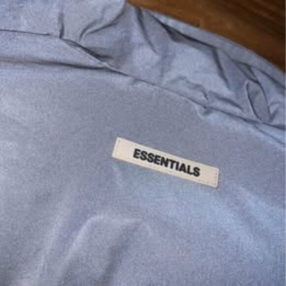 Essentials Fear of God grey black 3M reflective nylon puffer jacket XXS - Picture 7 of 8